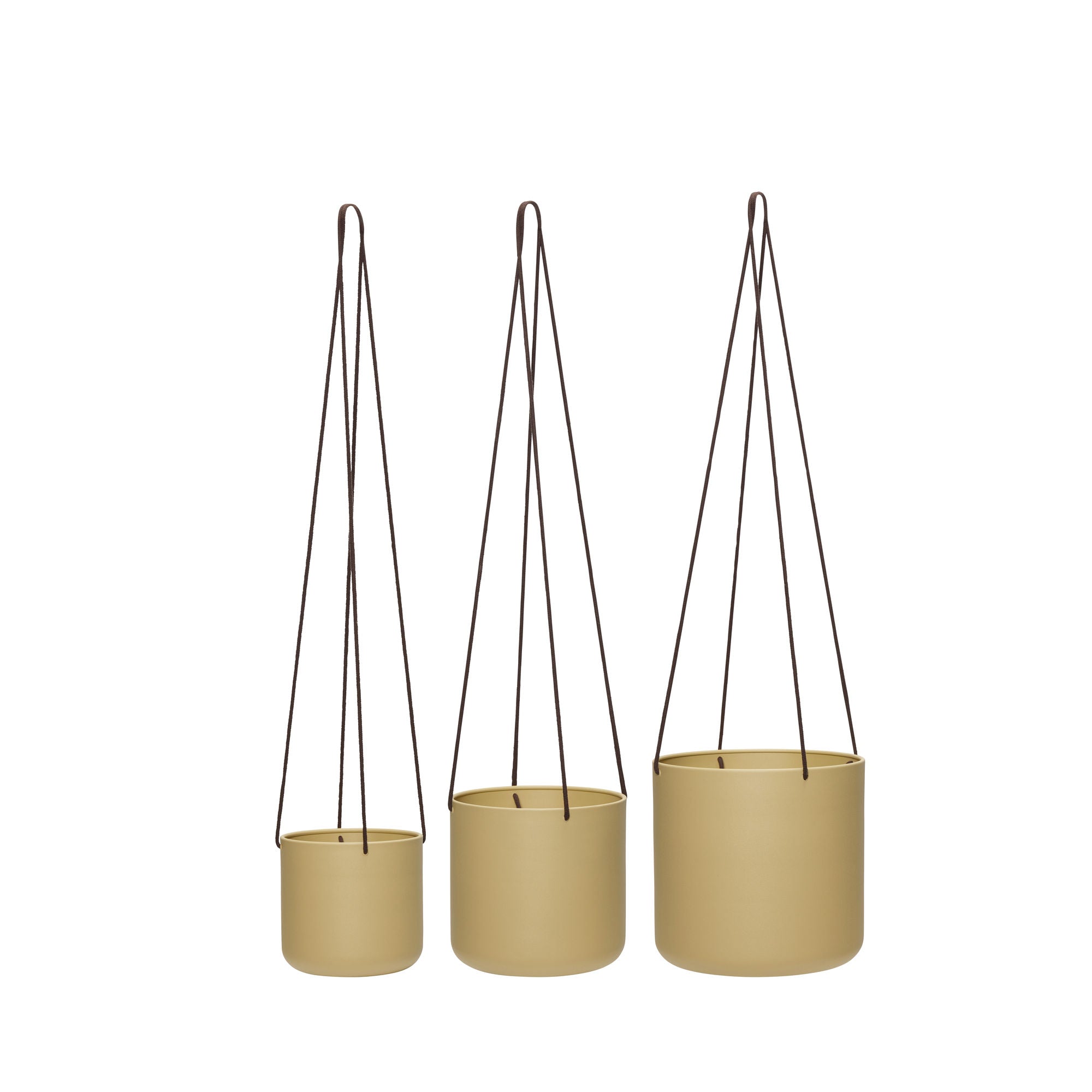 Bloom hängande potta stor kaki (uppsättning av 3) - Ø17xH16, Ø21xH20, Ø25xH24CM