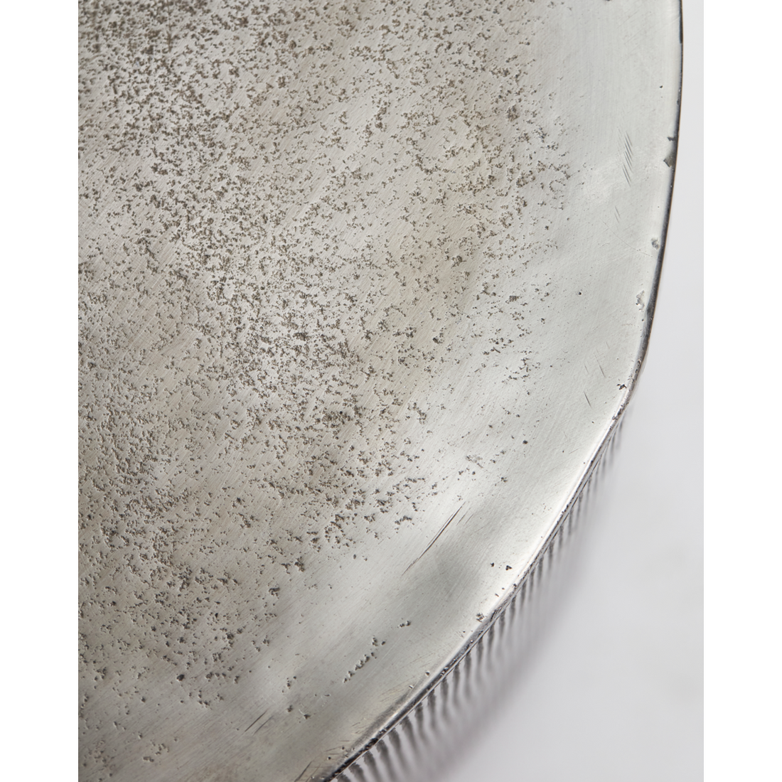 Soffbord, HDRota, Borstad silver h: 35 cm, d: 50 cm