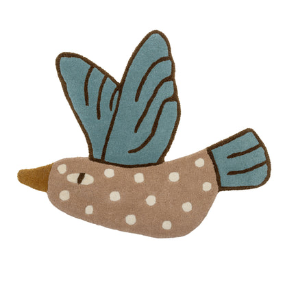 Bloomingville Mini Blue Jay -mattan, blå, ull