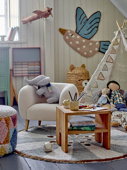Bloomingville Mini Blue Jay -mattan, blå, ull