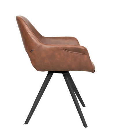 Matbordstol fenja cognac pu