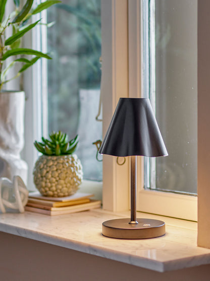 Bloomingville Lianna bärbar lampa, laddningsbar, svart, metall