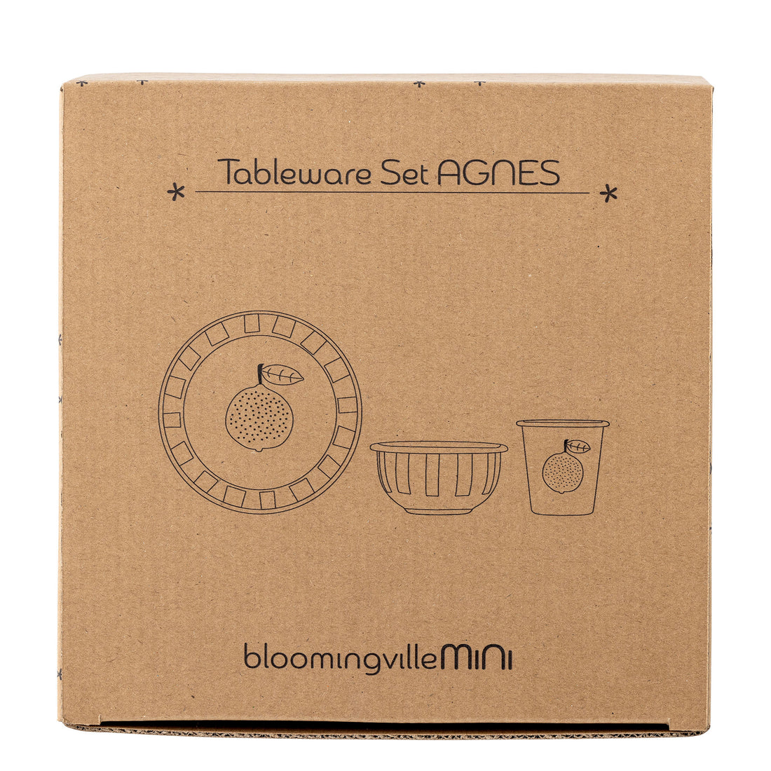 Bloomingville Mini Agnes -ramuppsättning, orange, järn