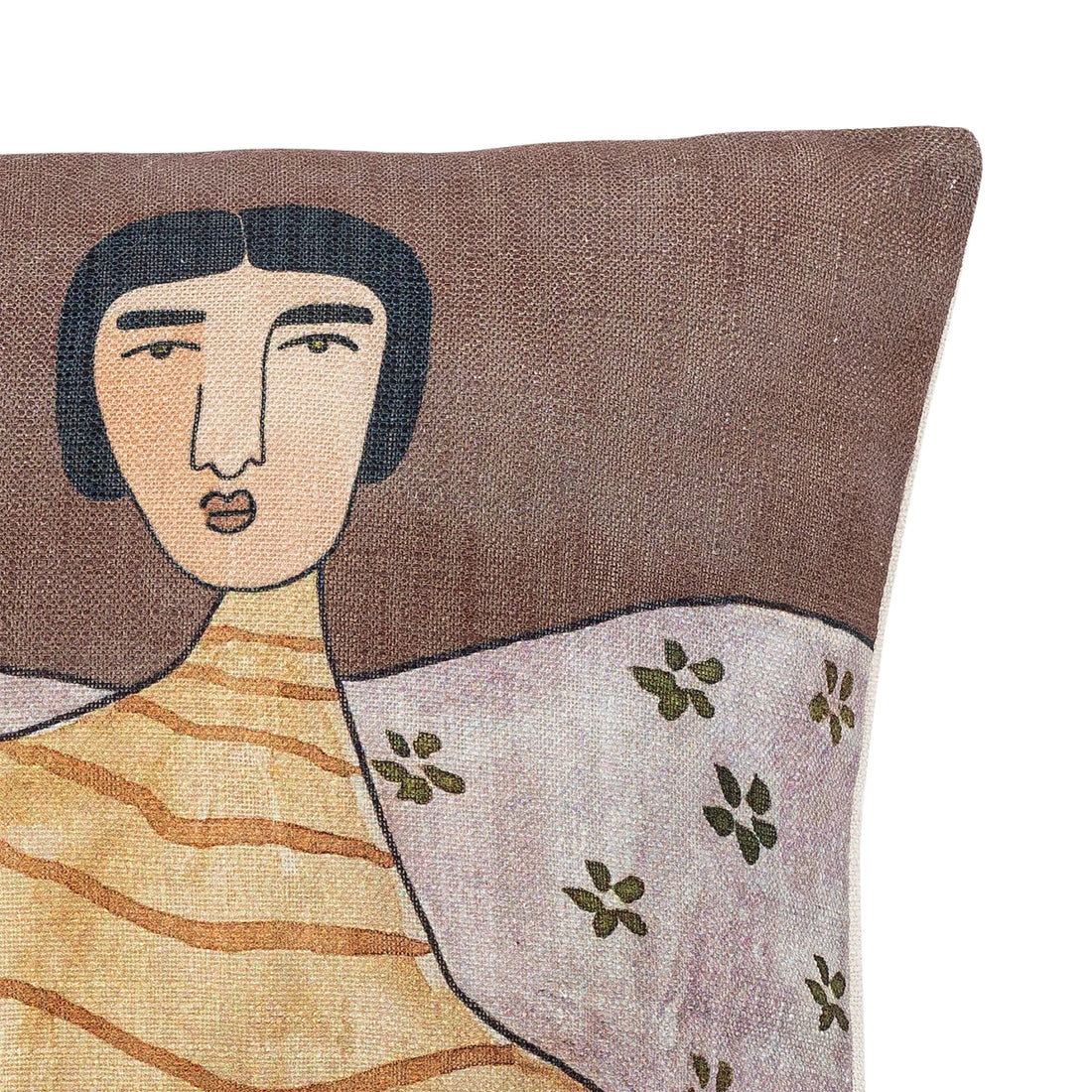 Bloomingville Zita kudde, gul, polyester