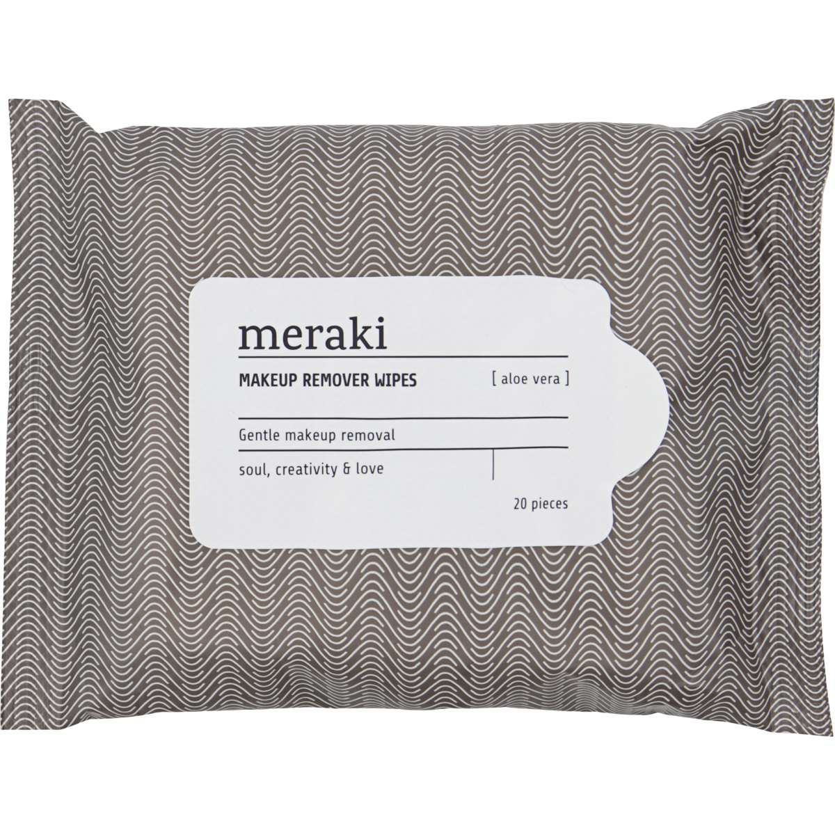 Makeup Remover Wipes, Aloe Vera, Hot Grey;