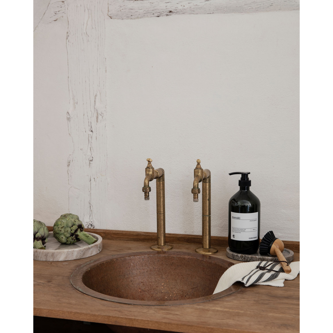 Diskmaskande tvättmedel, skogsträdgård, grön