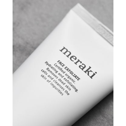 Ansikte exfoliat, vitt