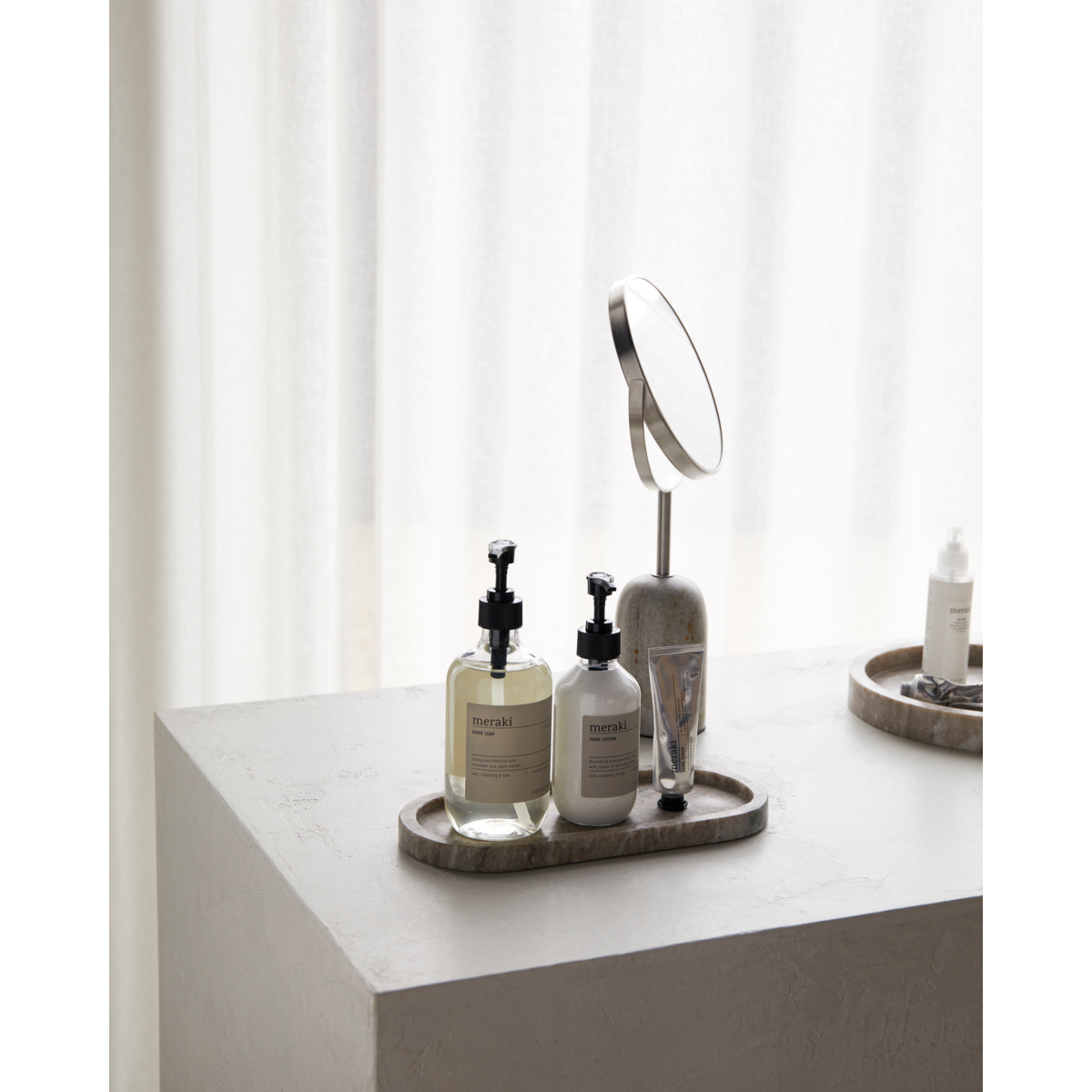 Bricka, mkmarble, beige