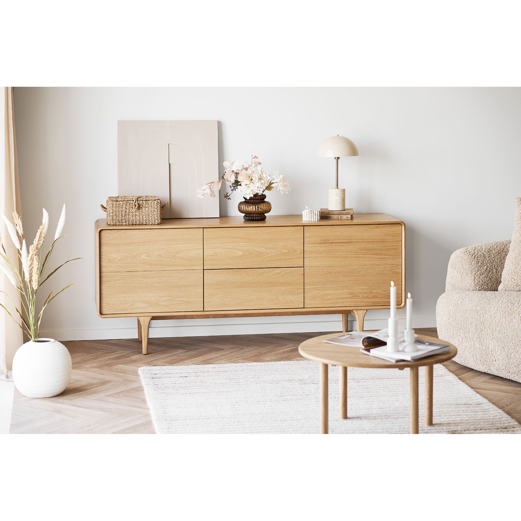 Darwin Sideboard - Sideboard, ek 180x45x75 cm