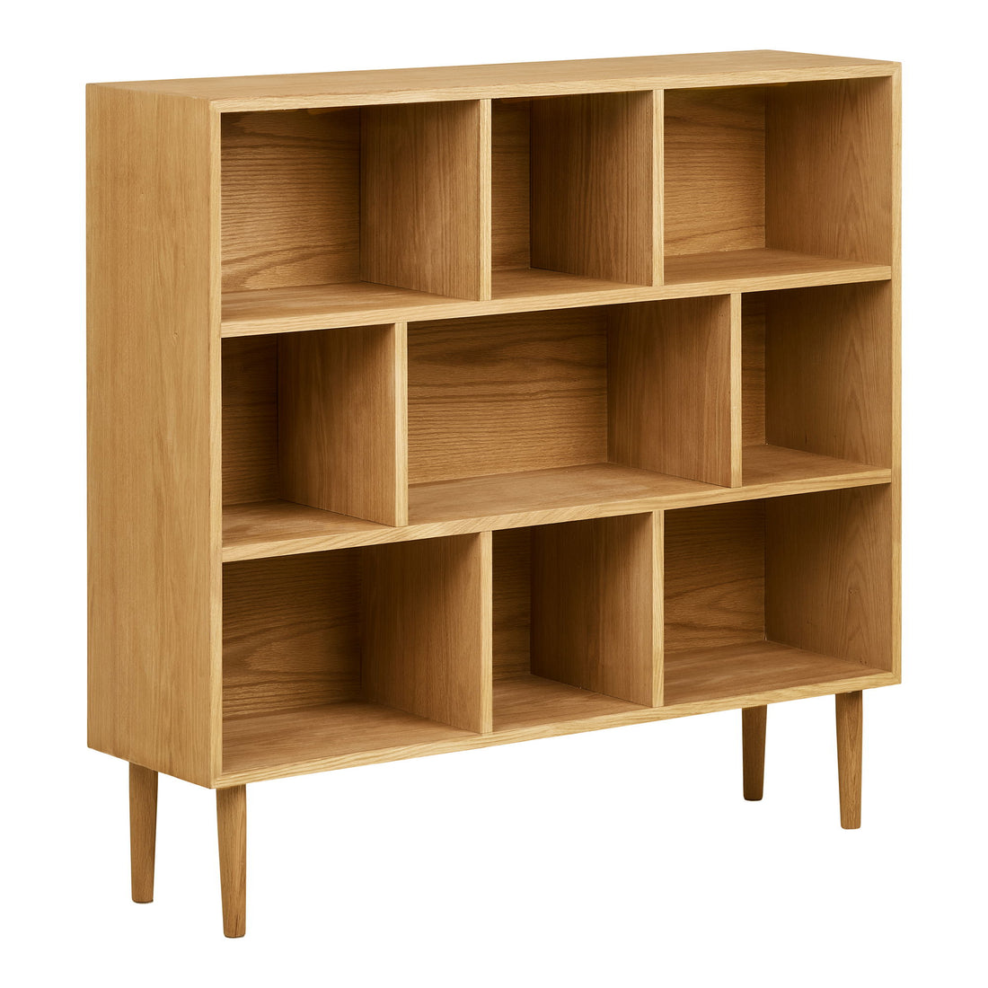 Oshawa Book Shelf - Book Shelf, Oak/Oak Veneer, Nature 30x112x104.5 CM