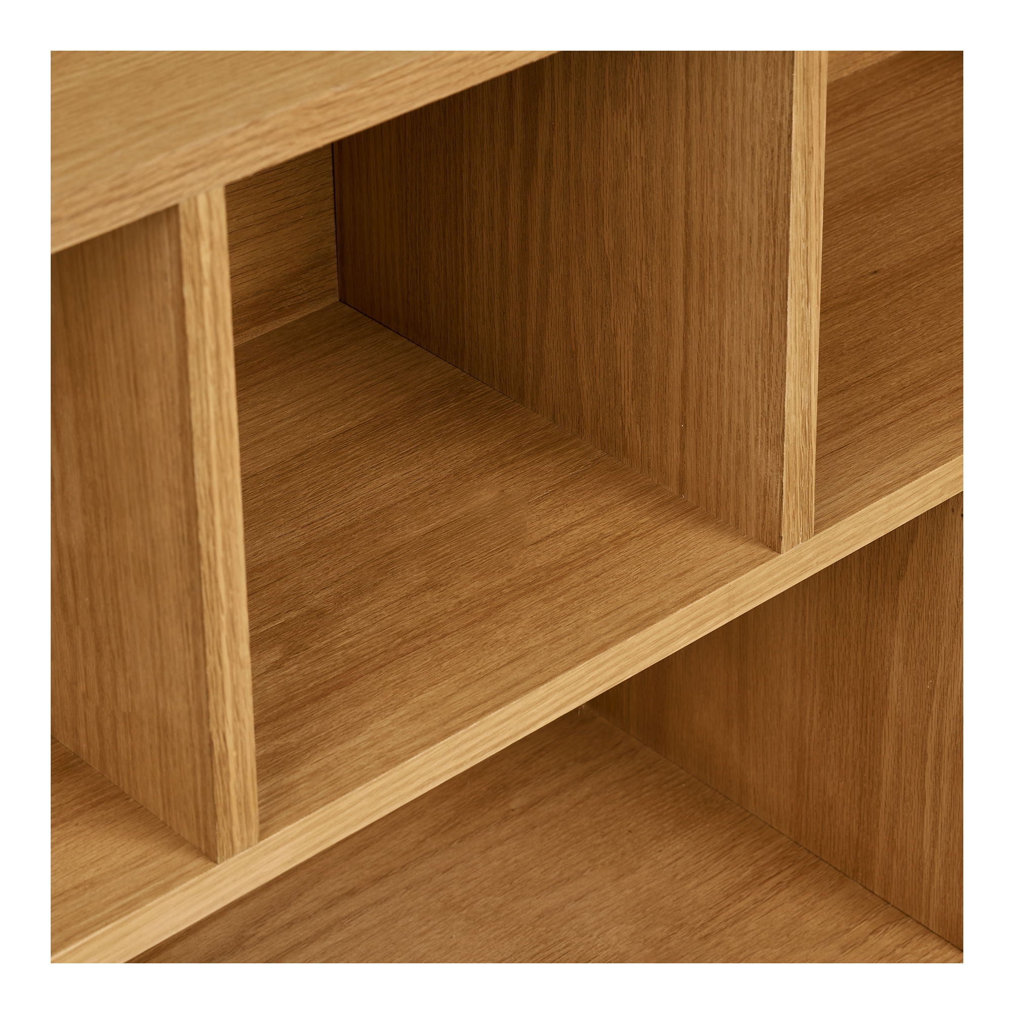 Oshawa Book Shelf - Book Shelf, Oak/Oak Veneer, Nature 30x112x104.5 CM