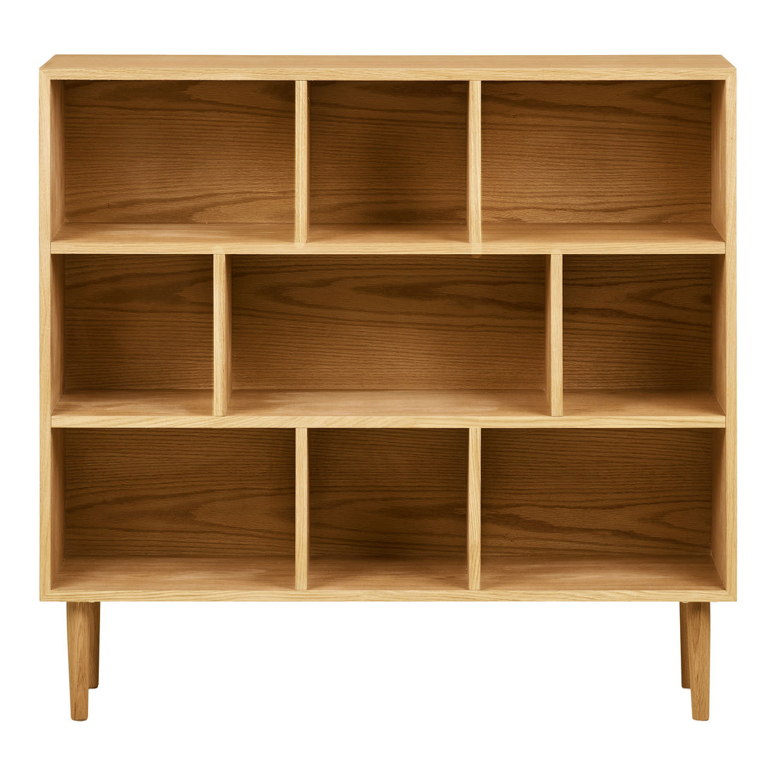 Oshawa Book Shelf - Book Shelf, Oak/Oak Veneer, Nature 30x112x104.5 CM
