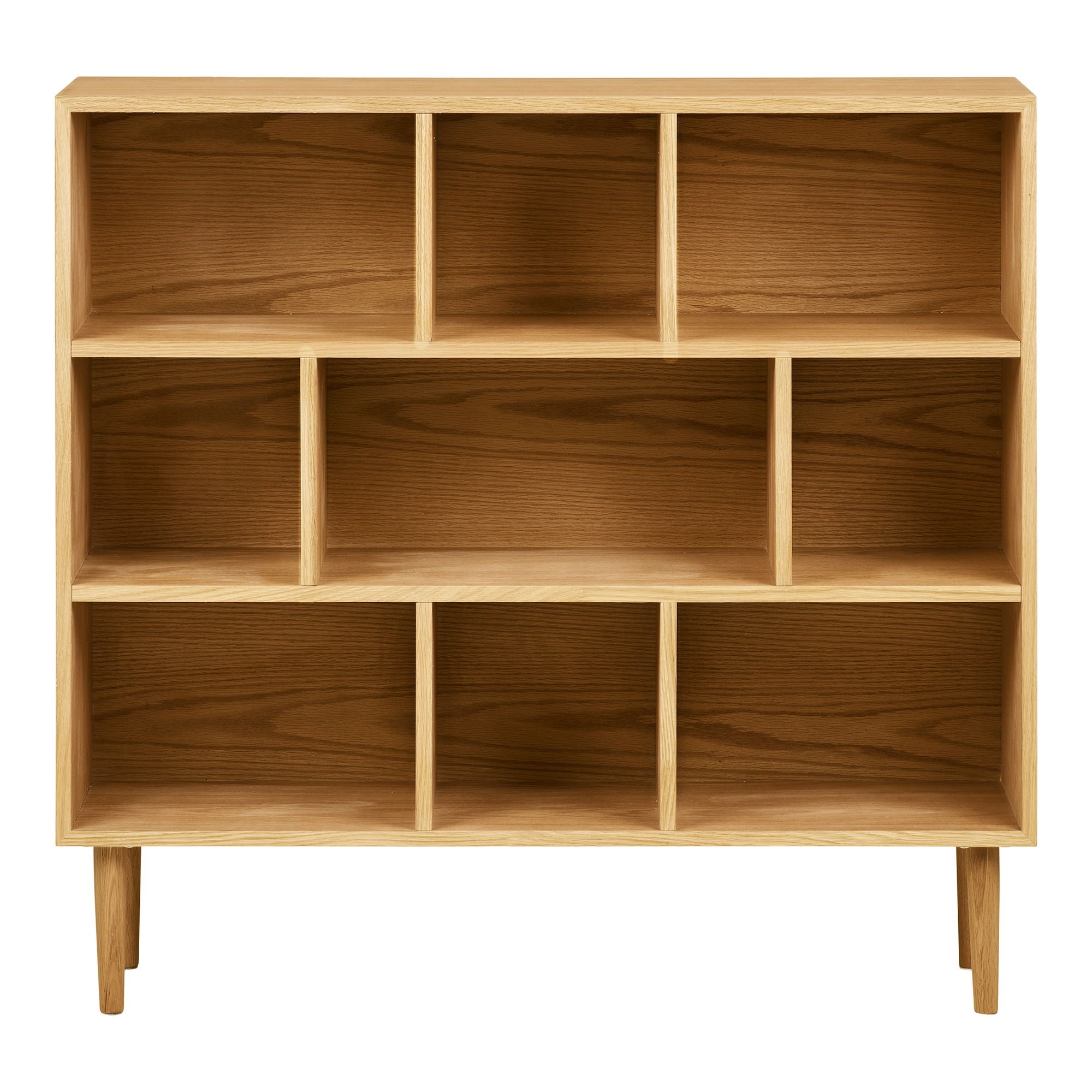 Oshawa Book Shelf - Book Shelf, Oak/Oak Veneer, Nature 30x112x104.5 CM