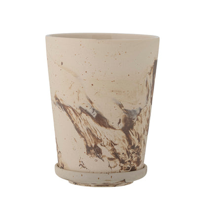 Bloomingville Stacy Herbal Pot w/tefat, brunt, stengods