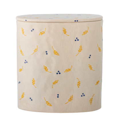 Bloomingville Pippine Jar w/lock, vit, stengods
