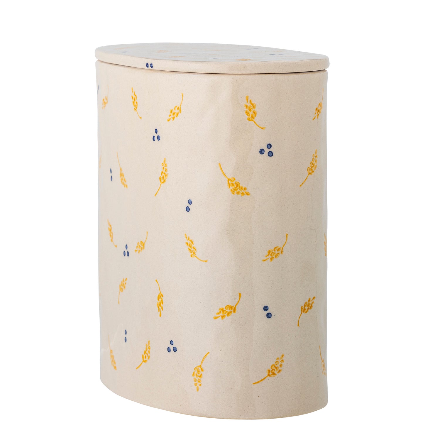 Bloomingville Pippine Jar w/lock, vit, stengods