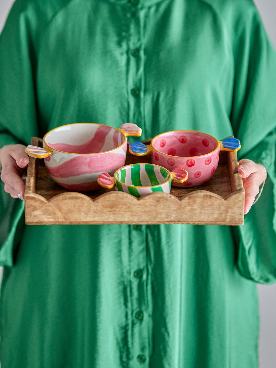 Bloomingville Caramella skål, rosa, stengods