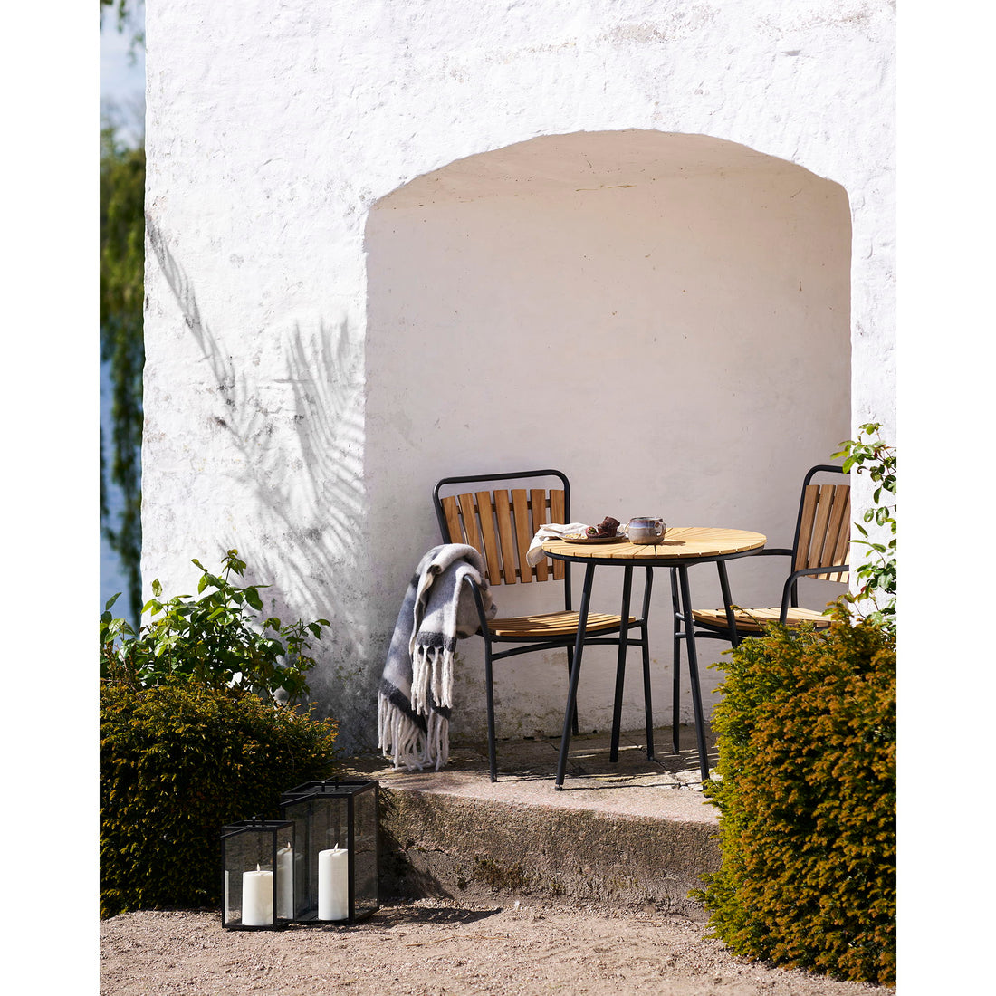 Carmel Plaid - Plaid, ullmix, grå/vit 130x170 cm