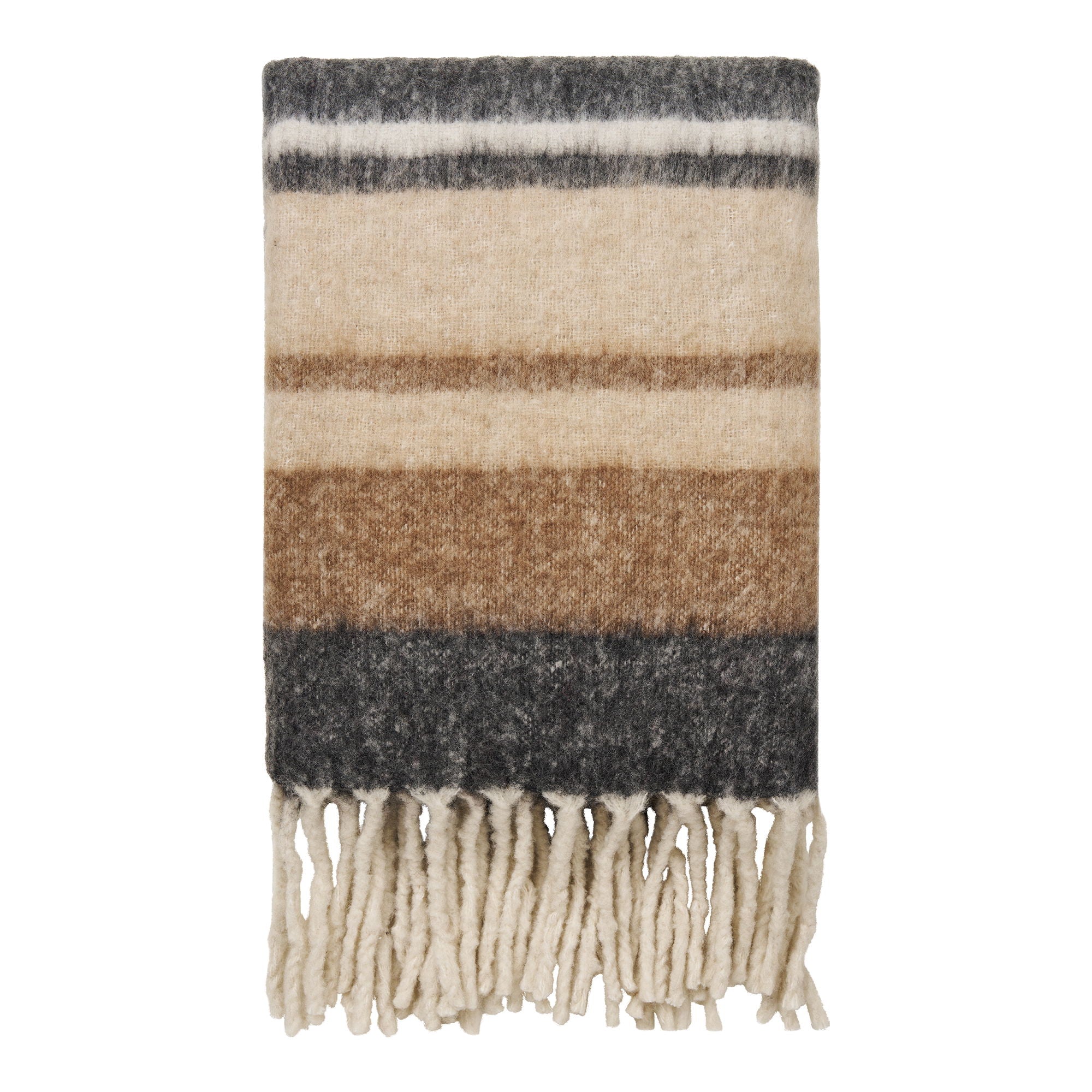 Carmel Plaid - Plaid, ullmix, svart/brun 130x170 cm