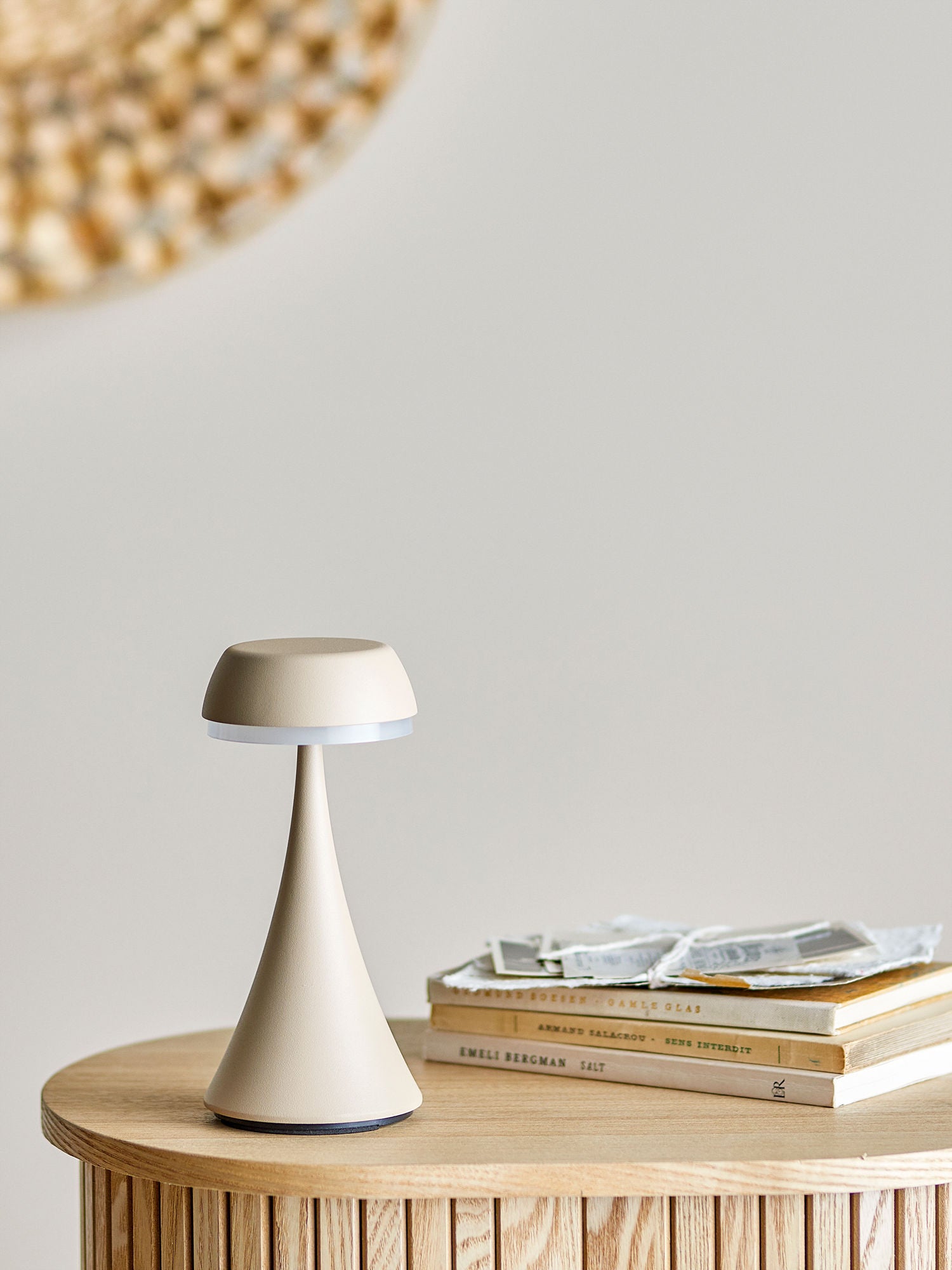 Bloomingville Pepleple Portable Lamp, laddningsbar, natur, aluminium