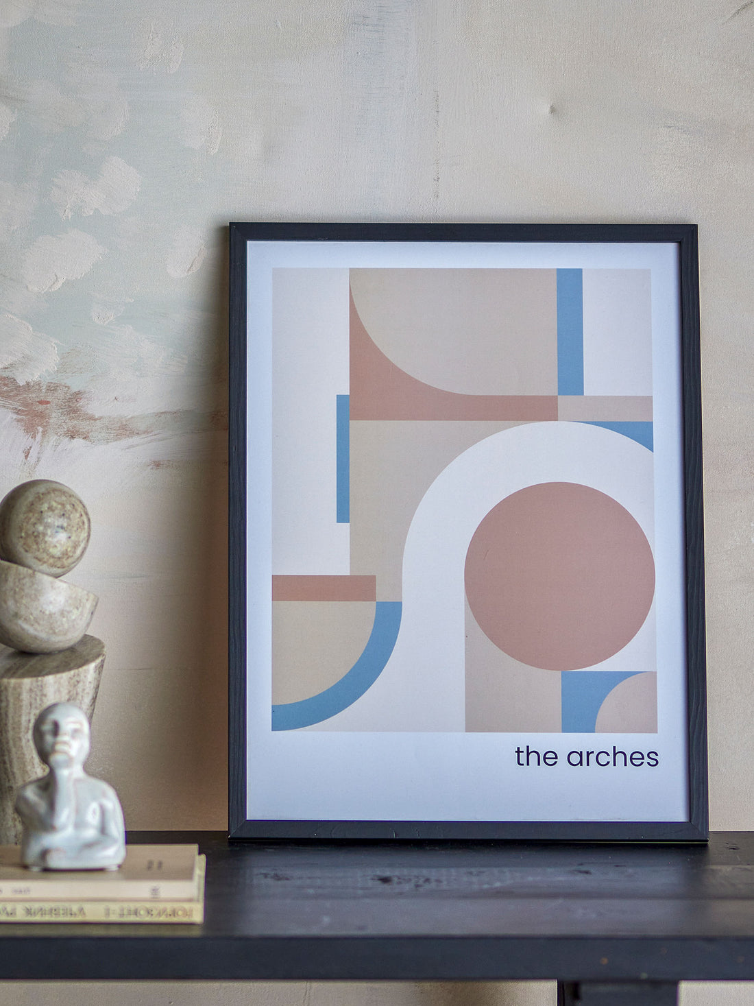 Bloomingville Arches Illustration med ram, svart, kille