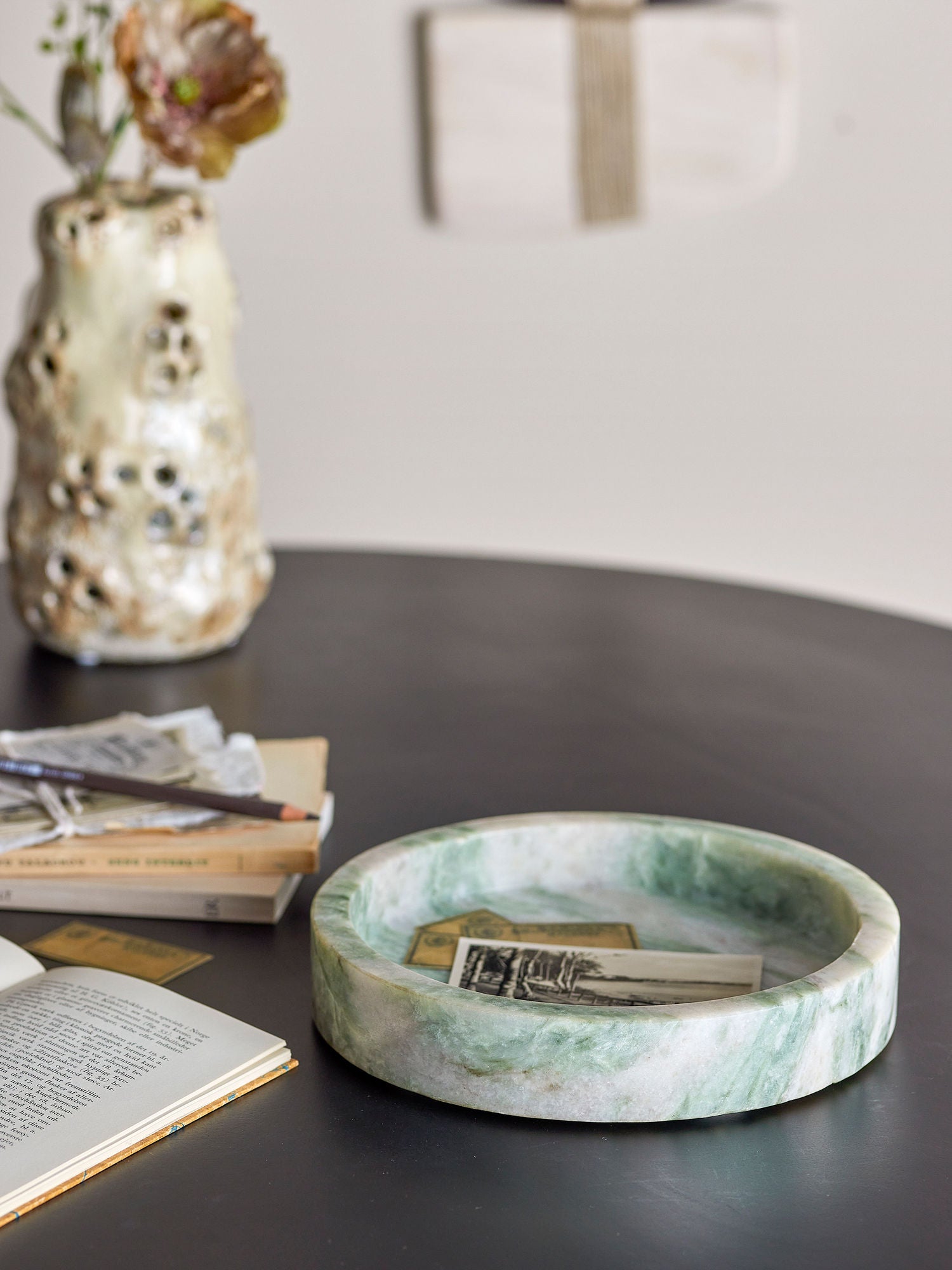 Bloomingville Ivette Fad, Green, Marble