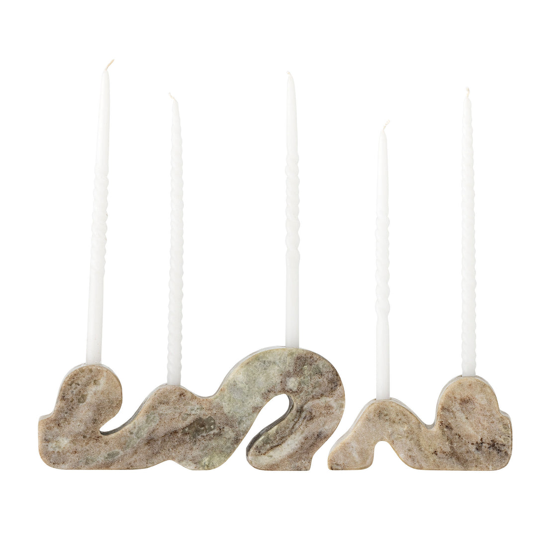 Bloomingville Liabella ljusstake, grå, marmor