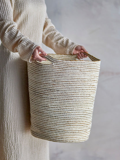 Bloomingville Selena korg, vit, jute