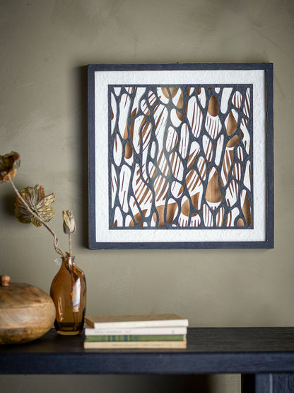 Bloomingville Barlin Illustration med ram, svart, kille