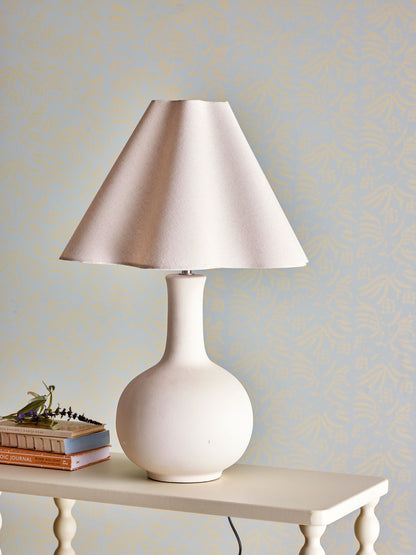 Bloomingville Heide bordslampa, vit, stengods
