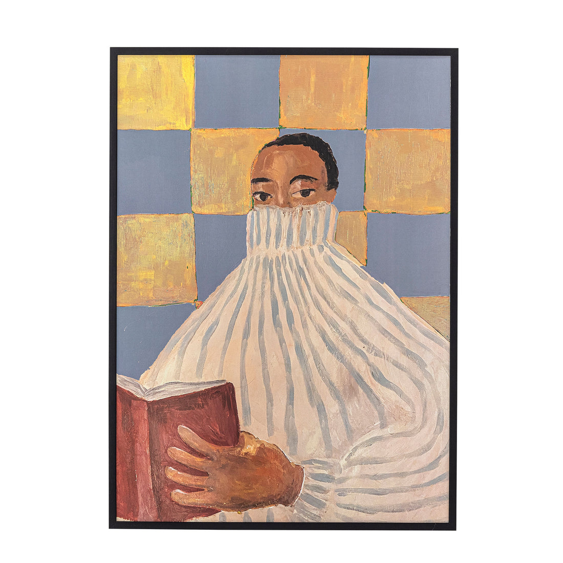 Bloomingville Filicia illustration med ram, svart, kille