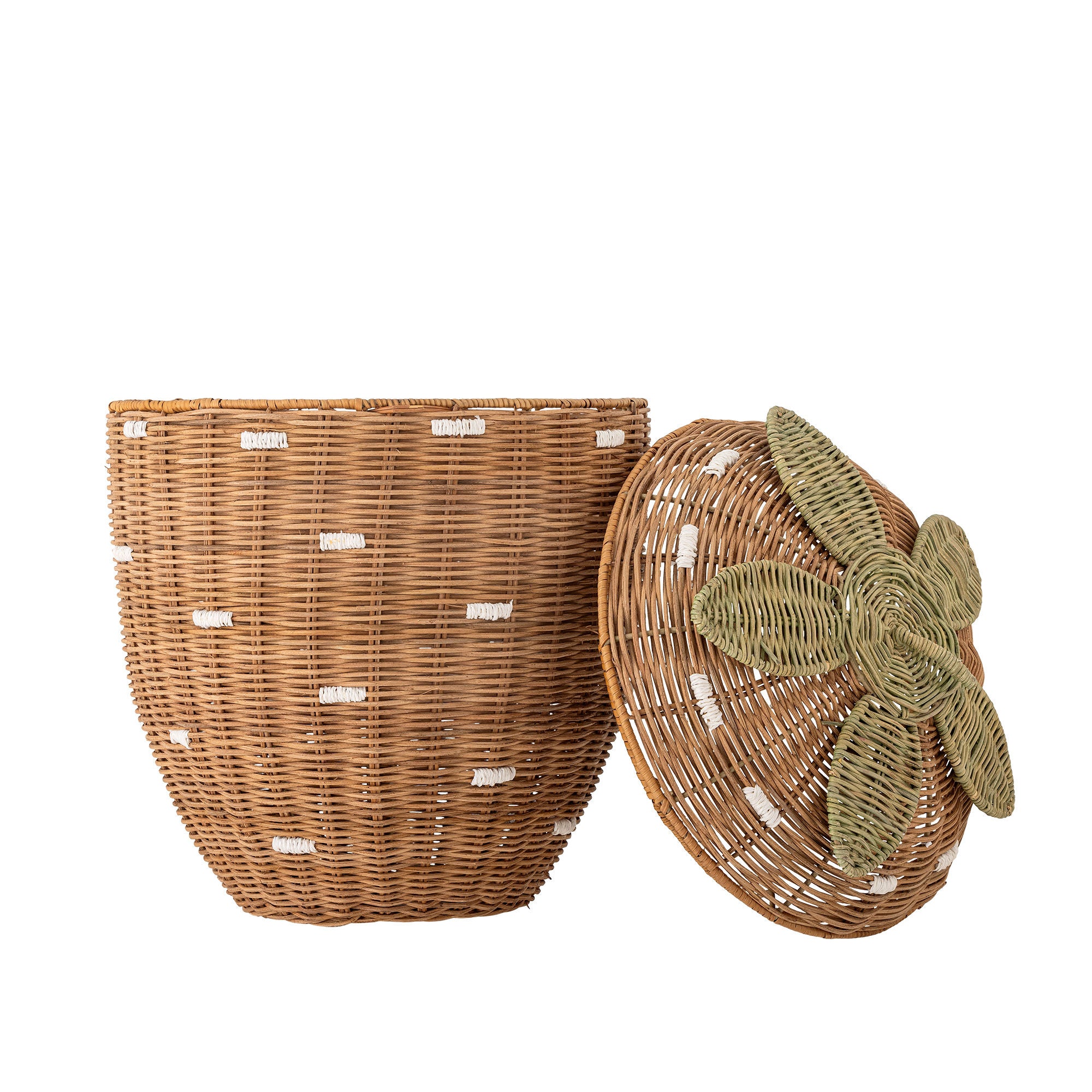 Bloomingville Mini Pelino korg med lock, brun, rotting