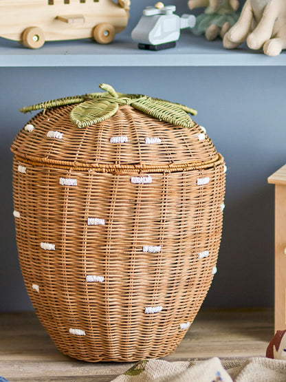 Bloomingville Mini Pelino korg med lock, brun, rotting