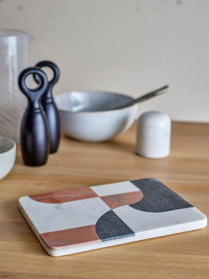 Bloomingville Jazzi Cutting Board, White, Marble