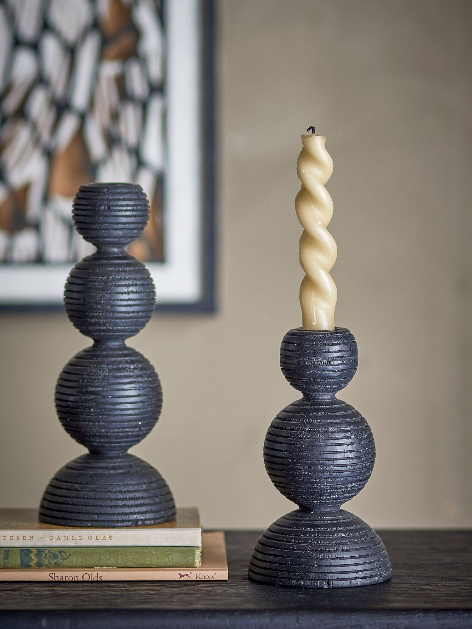 Bloomingville Kipp Candlestick, svart, kille