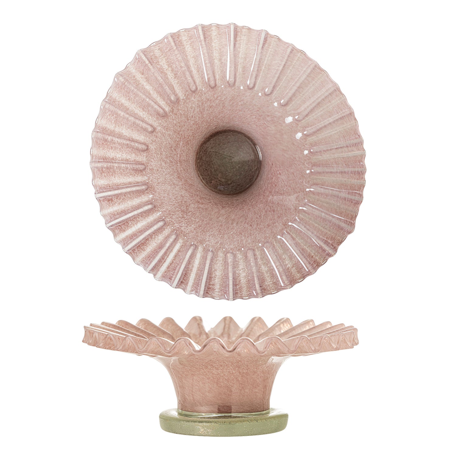 Bloomingville garnskål, rosa, glas