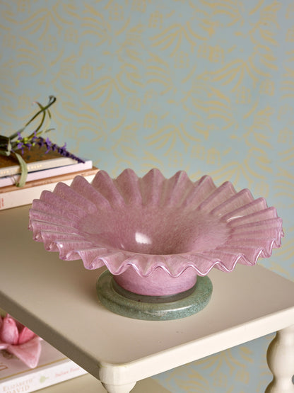Bloomingville garnskål, rosa, glas