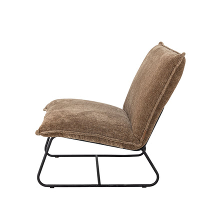 Bloomingville Cape Lounge -stol, brun, återvunnen polyester