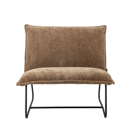 Bloomingville Cape Lounge -stol, brun, återvunnen polyester