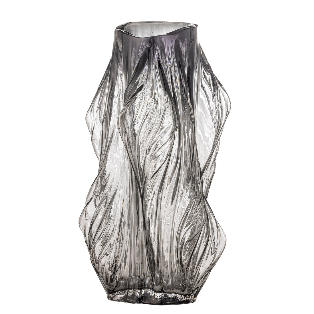 Bloomingville Tulla Vase, Gray, Glass