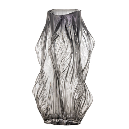 Bloomingville Tulla Vase, Gray, Glass