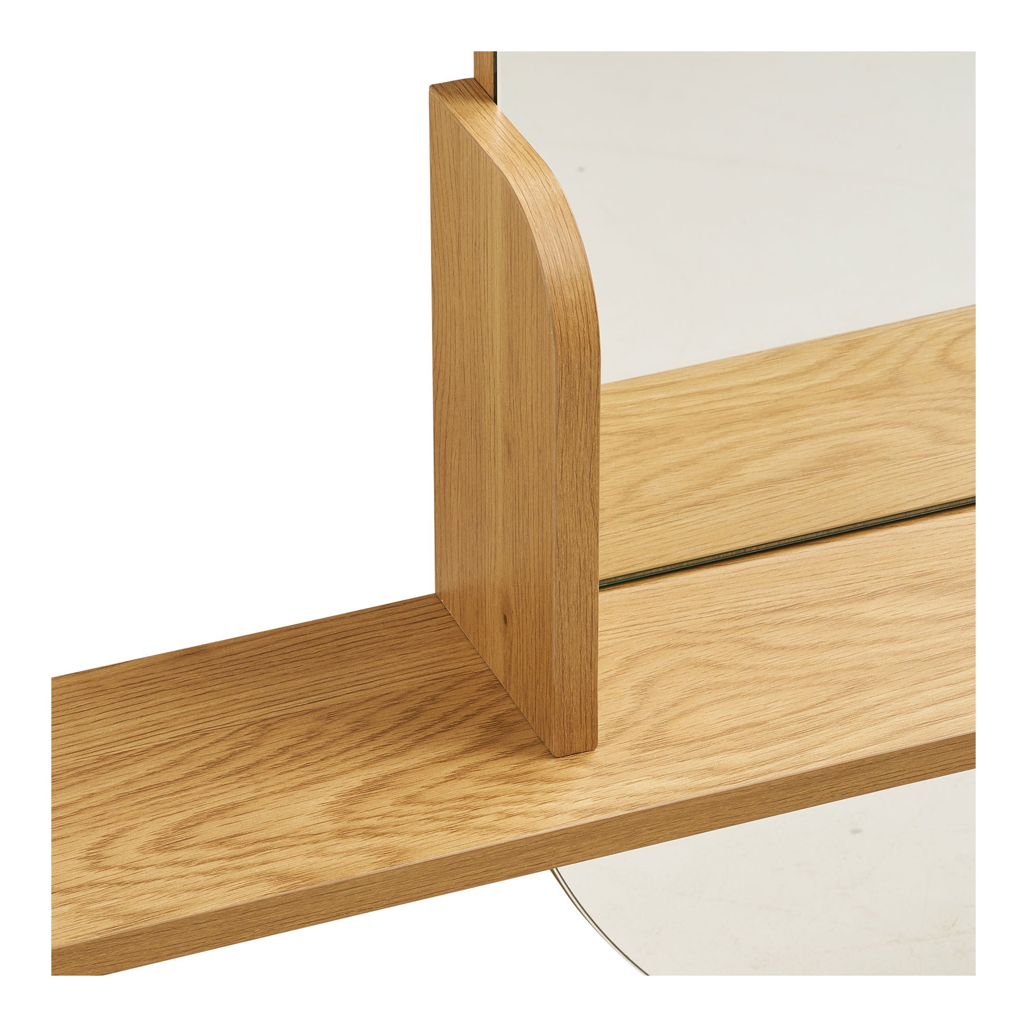 Barco Mirror med hyllan - spegel med hyllan, ek look 92x15x94,5 cm