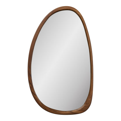 Luxon Mirror - Mirror, Organic Shape, Wood Look 38,5x64,5 cm