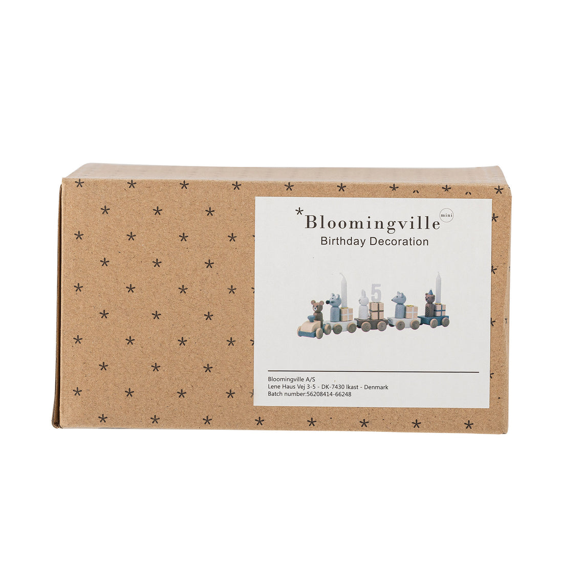 Bloomingville Mini Junaid födelsedagsdekoration, Brown, FSC®100%, MDF