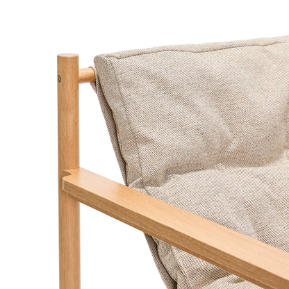 Heritage Fåtölj/Fotpall Natur/Beige - 75x72xh82cm, 69x49xh43cm