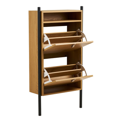 Barco Shoe Cabinet - Skoskåp, ekved Look 62x26x118 cm