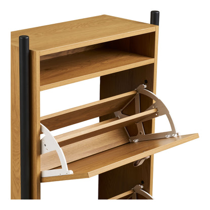 Barco Shoe Cabinet - Skoskåp, ekved Look 62x26x118 cm