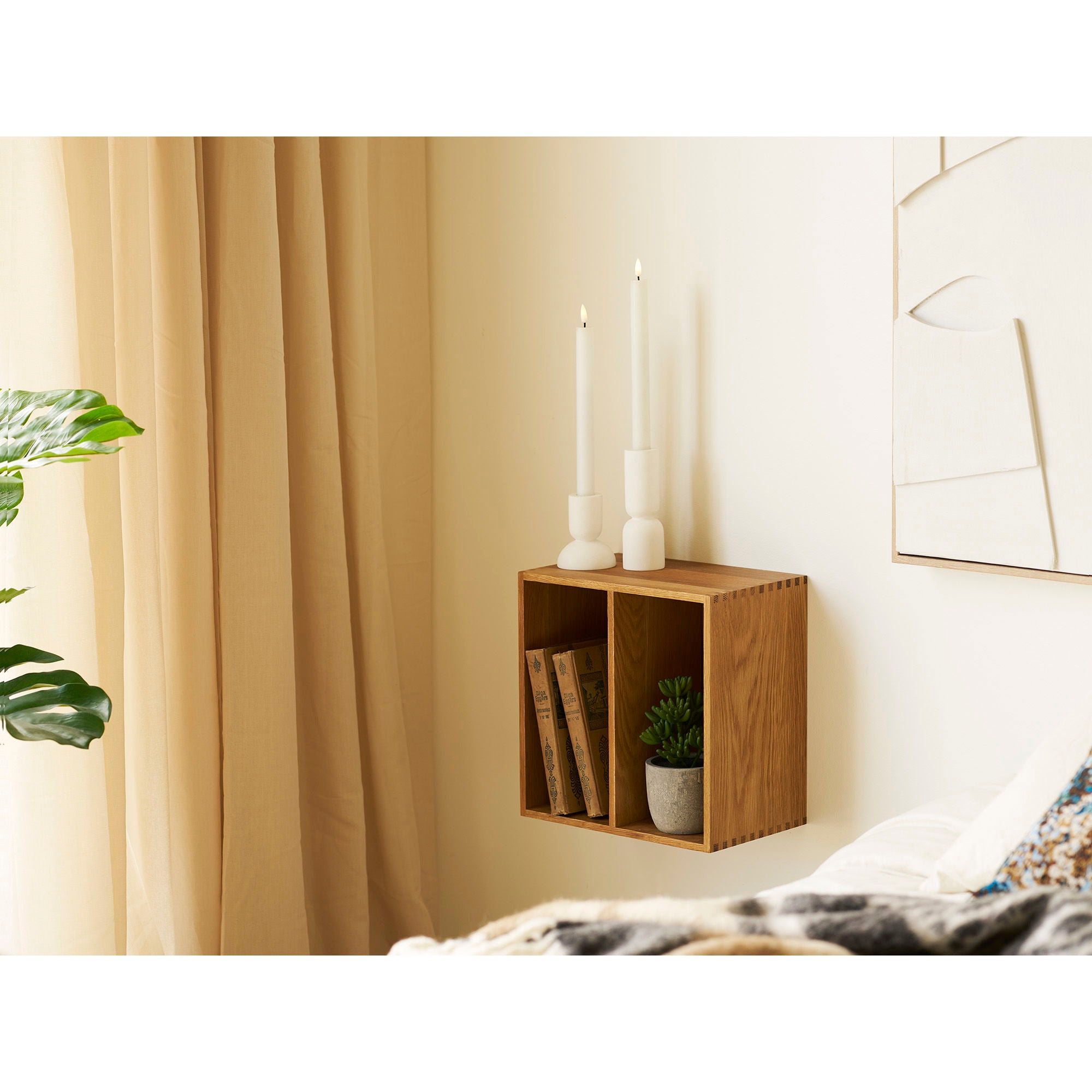 Townsville Vägghylla med vertikala fack - Vägghylla med vertikala fack, ek 18x30x30 cm