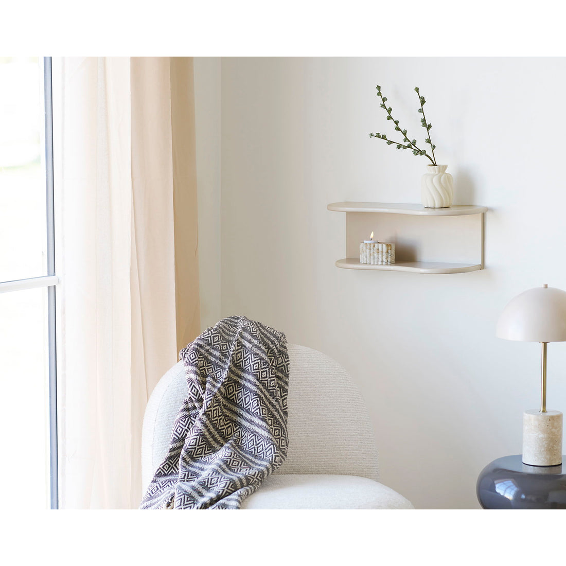 Botta vägghylla - vägghylla, beige 44x17.5x18 cm