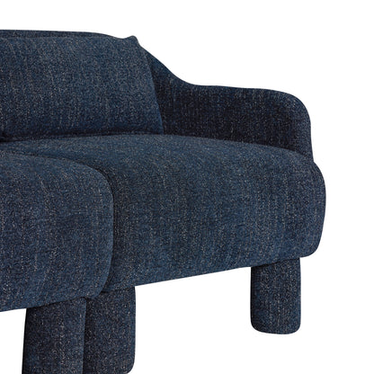 Elegance Soffa Mörkblå - 224x73xH74